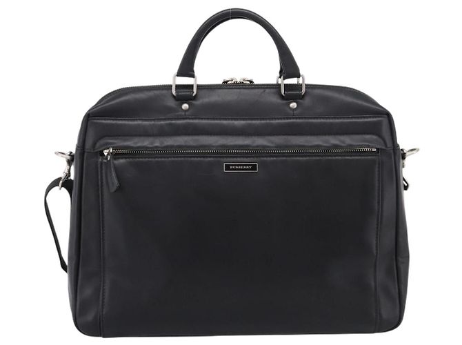 Borsa Business BURBERRY in Pelle 2way Nera Argento Auth ti4007 Nero - vista 13