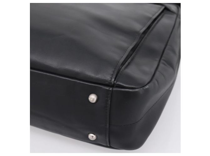 Borsa Business BURBERRY in Pelle 2way Nera Argento Auth ti4007 Nero - vista 16