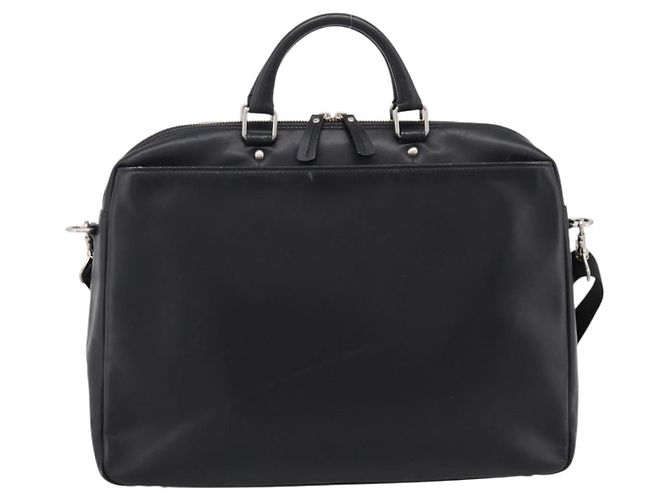 Borsa Business BURBERRY in Pelle 2way Nera Argento Auth ti4007 Nero - vista 2
