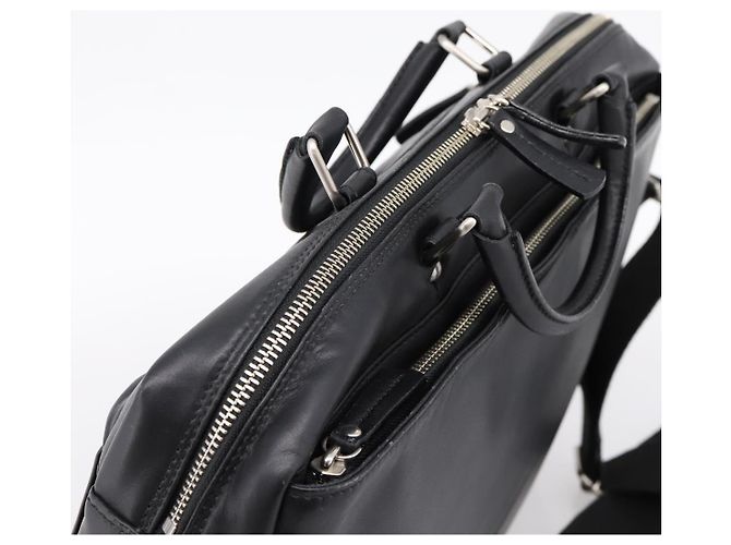 Borsa Business BURBERRY in Pelle 2way Nera Argento Auth ti4007 Nero - vista 6
