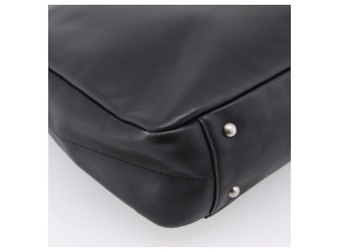 Borsa Business BURBERRY in Pelle 2way Nera Argento Auth ti4007 Nero - vista 9