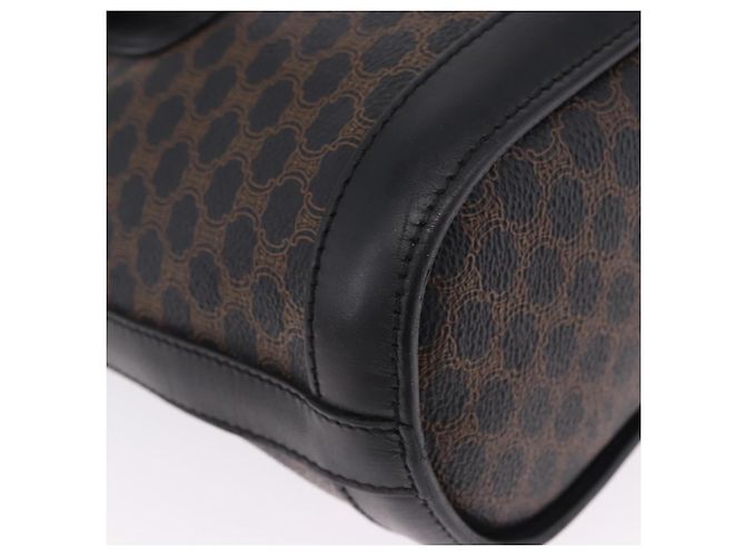 16 Céline Borsa Tote CELINE Macadam Canvas PVC Pelle Nero Oro Auth 203439V D'oro - vista 16