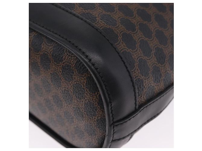 16 Céline Borsa Tote CELINE Macadam Canvas PVC Pelle Nero Oro Auth 203439V D'oro - vista 17