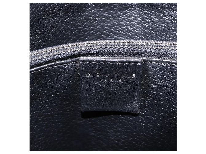 16 Céline Borsa Tote CELINE Macadam Canvas PVC Pelle Nero Oro Auth 203439V D'oro - vista 19