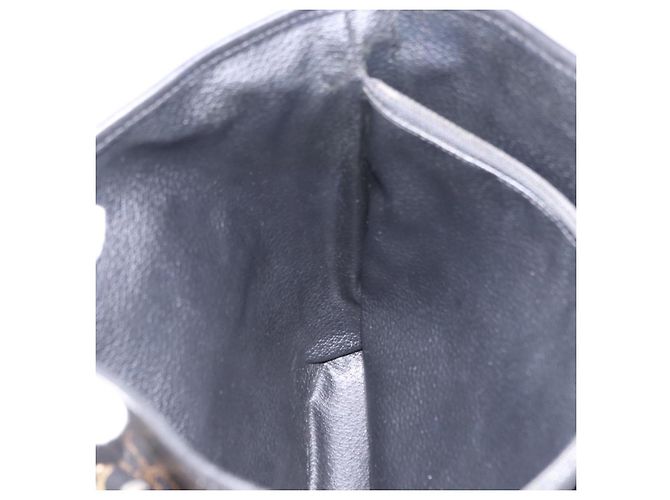 16 Céline Borsa Tote CELINE Macadam Canvas PVC Pelle Nero Oro Auth 203439V D'oro - vista 23