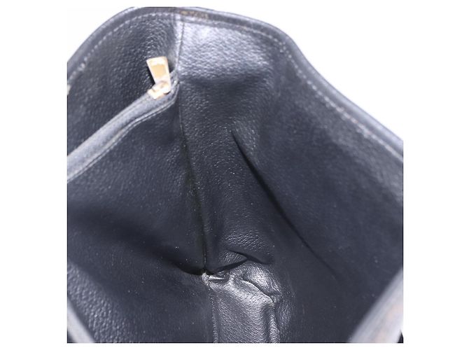 16 Céline Borsa Tote CELINE Macadam Canvas PVC Pelle Nero Oro Auth 203439V D'oro - vista 24