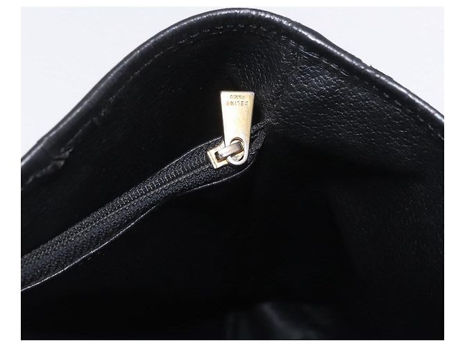 16 Céline Borsa Tote CELINE Macadam Canvas PVC Pelle Nero Oro Auth 203439V D'oro - vista 25