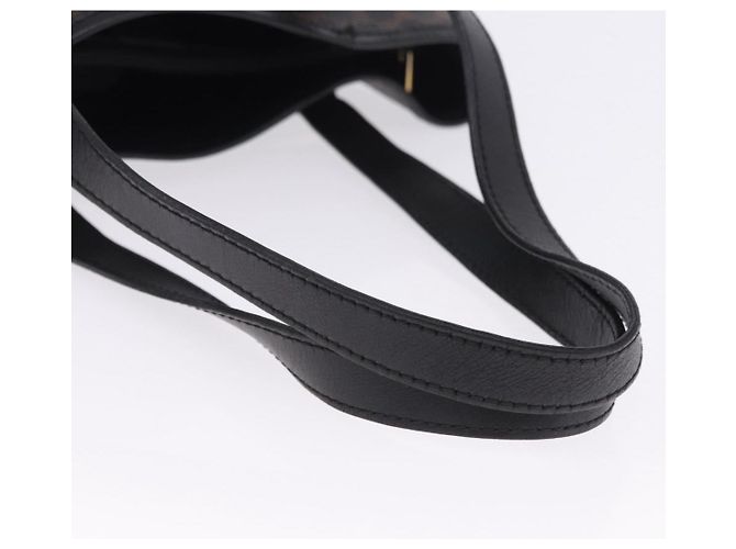 16 Céline Borsa Tote CELINE Macadam Canvas PVC Pelle Nero Oro Auth 203439V D'oro - vista 7