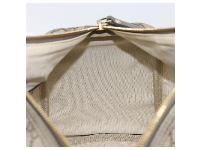 Bolso Boston GUCCI GG Supreme PVC Beige Tono Dorado 189895 Auth 202805V - vista 22