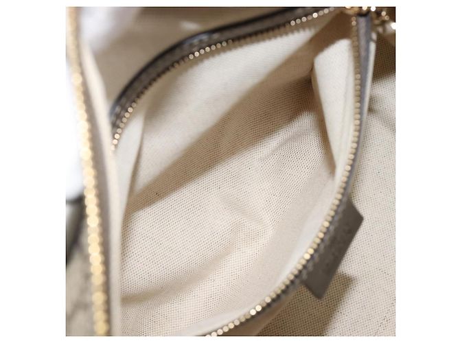 Bolso Boston GUCCI GG Supreme PVC Beige Tono Dorado 189895 Auth 202805V - vista 25