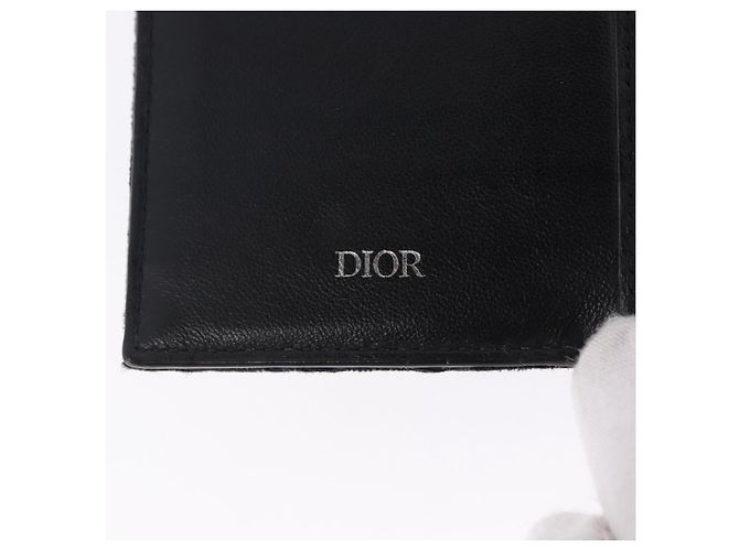 Portapassaporto Christian Dior Trotter Canvas Oblique Navy Auth 200572M - vista 18