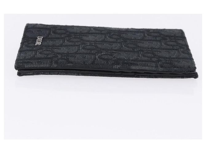 Portapassaporto Christian Dior Trotter Canvas Oblique Navy Auth 200572M - vista 3
