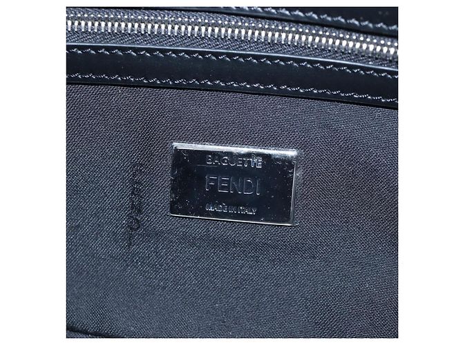 FENDI Newbucket Mamma Baguette Bolso de hombro de lana 2way Negro Plata Auth 202909SAV - vista 23