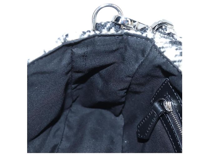 FENDI Newbucket Mamma Baguette Bolso de hombro de lana 2way Negro Plata Auth 202909SAV - vista 24