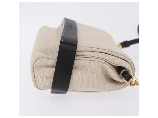 Borsa a tracolla BOTTEGA VENETA Canvas Beige Gold Auth bs36856 D'oro - vista 4
