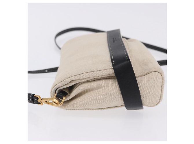 Borsa a tracolla BOTTEGA VENETA Canvas Beige Gold Auth bs36856 D'oro - vista 5