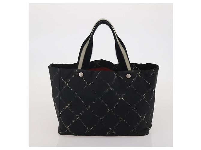 CHANEL New Travel Line Tote Bag Nylon 3 Set Black Beige CC Auth BA15740 Nero - vista 16
