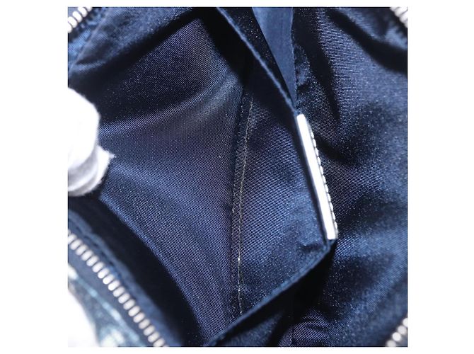 Borsa a mano Christian Dior Trotter PVC Pelle Blu Bianco Auth 201159 - vista 23