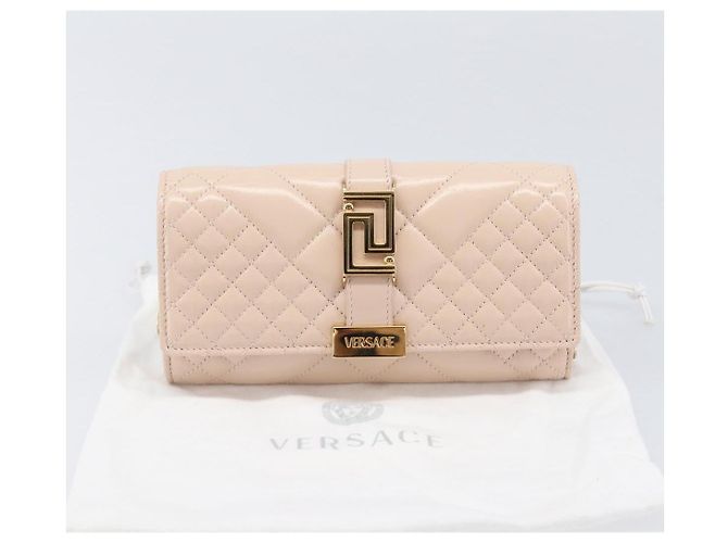 Bolso Bandolera con Cadena VERSACE Greca Goddess de Piel Pink Gold Auth 200704V Rosa Dorado - vista 12