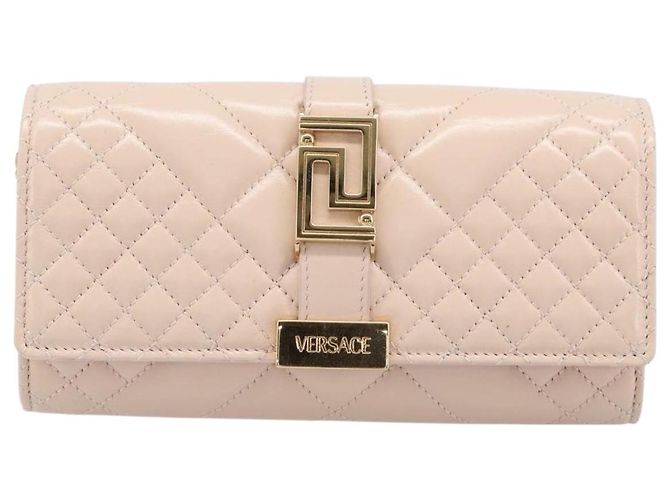 Bolso Bandolera con Cadena VERSACE Greca Goddess de Piel Pink Gold Auth 200704V Rosa Dorado - vista 13