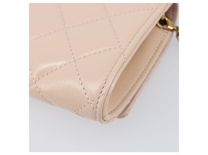 Bolso Bandolera con Cadena VERSACE Greca Goddess de Piel Pink Gold Auth 200704V Rosa Dorado - vista 17