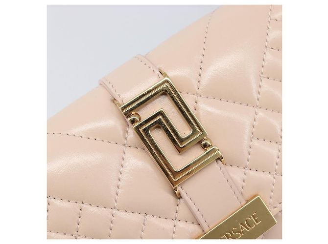 Bolso Bandolera con Cadena VERSACE Greca Goddess de Piel Pink Gold Auth 200704V Rosa Dorado - vista 19