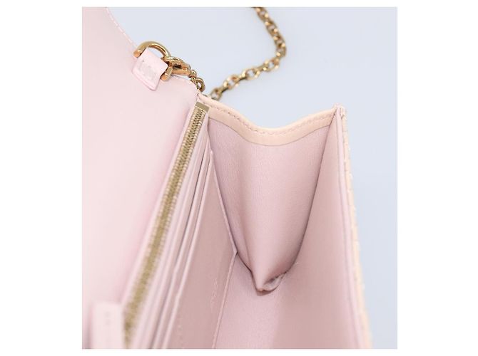 Bolso Bandolera con Cadena VERSACE Greca Goddess de Piel Pink Gold Auth 200704V Rosa Dorado - vista 22