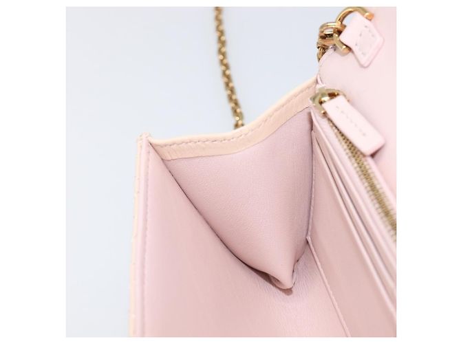 Bolso Bandolera con Cadena VERSACE Greca Goddess de Piel Pink Gold Auth 200704V Rosa Dorado - vista 23