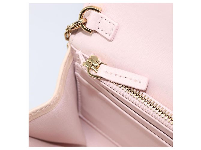 Bolso Bandolera con Cadena VERSACE Greca Goddess de Piel Pink Gold Auth 200704V Rosa Dorado - vista 24
