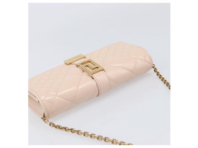Bolso Bandolera con Cadena VERSACE Greca Goddess de Piel Pink Gold Auth 200704V Rosa Dorado - vista 6