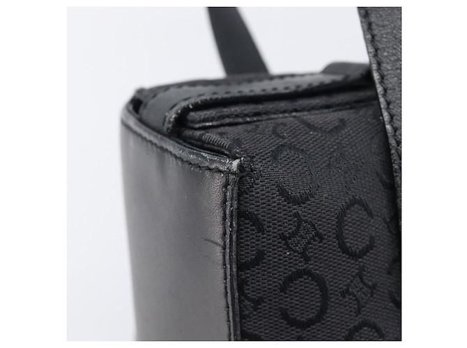 Céline Sac à main CELINE C Macadam Canvas Black Silver Auth 202613A Noir Argenté - vue 10