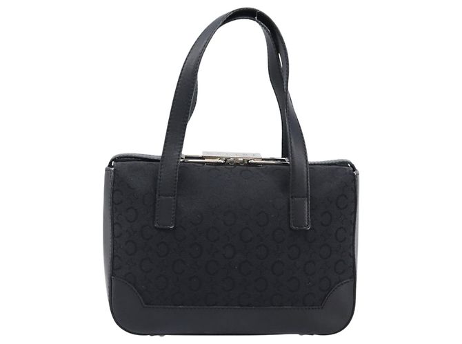 Céline Sac à main CELINE C Macadam Canvas Black Silver Auth 202613A Noir Argenté - vue 13