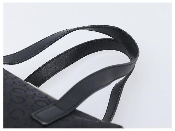 Céline Sac à main CELINE C Macadam Canvas Black Silver Auth 202613A Noir Argenté - vue 14