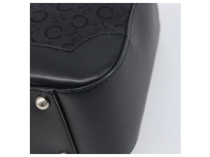 Céline Sac à main CELINE C Macadam Canvas Black Silver Auth 202613A Noir Argenté - vue 17