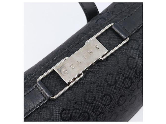 Céline Sac à main CELINE C Macadam Canvas Black Silver Auth 202613A Noir Argenté - vue 19