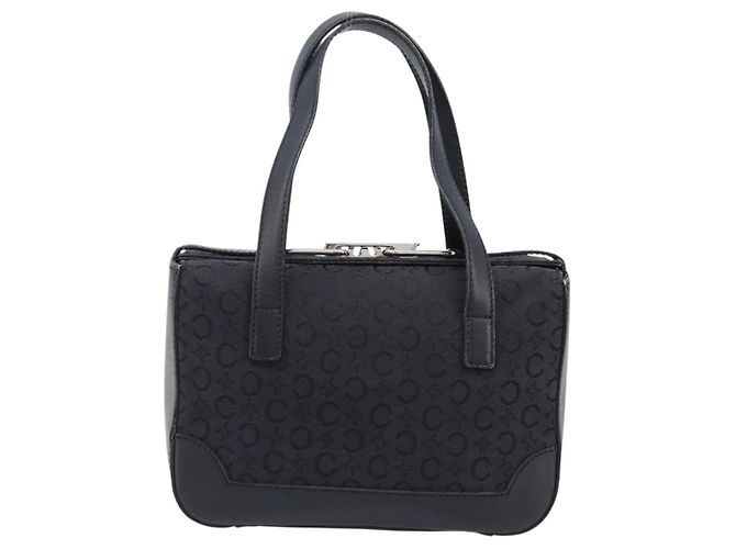 Céline Sac à main CELINE C Macadam Canvas Black Silver Auth 202613A Noir Argenté - vue 2