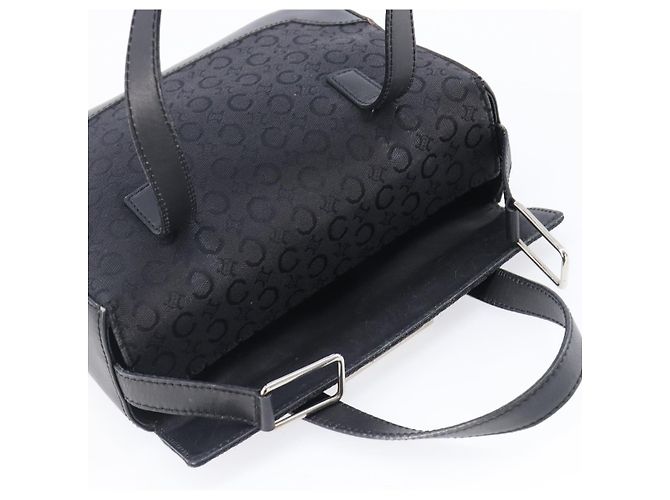 Céline Sac à main CELINE C Macadam Canvas Black Silver Auth 202613A Noir Argenté - vue 20