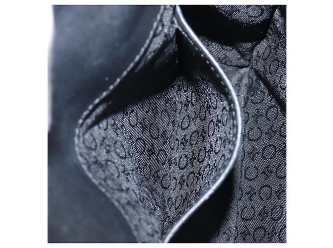Céline Sac à main CELINE C Macadam Canvas Black Silver Auth 202613A Noir Argenté - vue 27