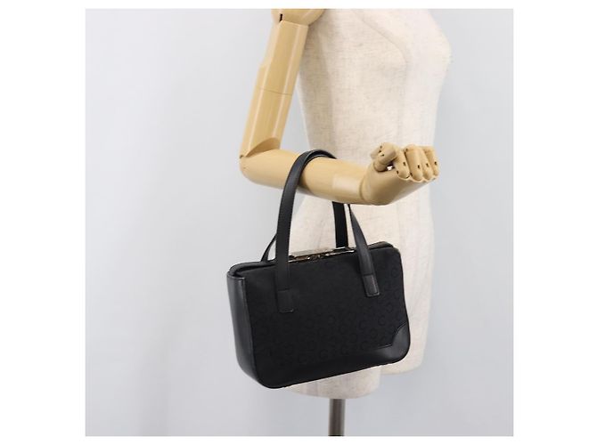 Céline Sac à main CELINE C Macadam Canvas Black Silver Auth 202613A Noir Argenté - vue 28