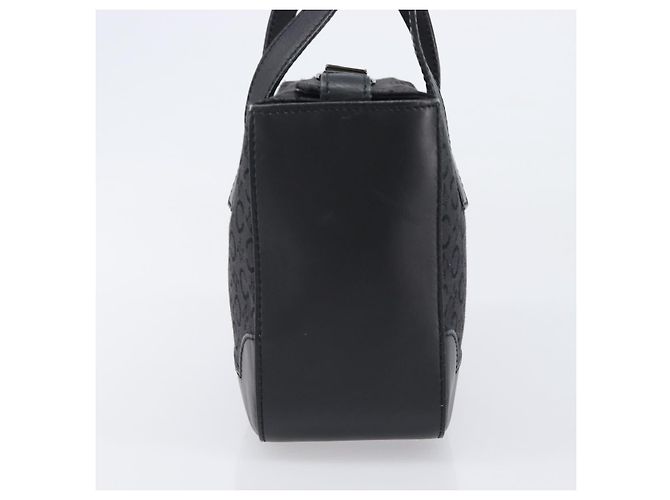 Céline Sac à main CELINE C Macadam Canvas Black Silver Auth 202613A Noir Argenté - vue 4