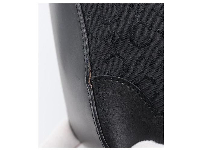 Céline Sac à main CELINE C Macadam Canvas Black Silver Auth 202613A Noir Argenté - vue 9