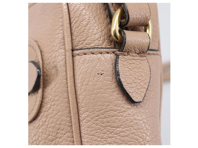 Borsa a tracolla Miu Miu in pelle beige e oro autentica 202924A D'oro - vista 10