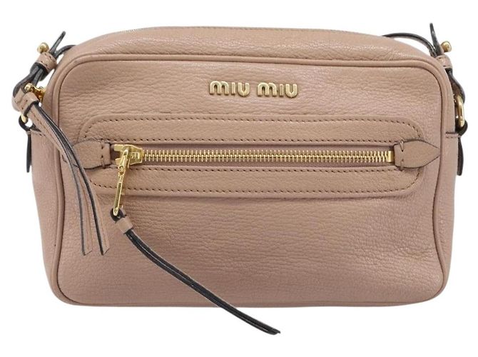 Borsa a tracolla Miu Miu in pelle beige e oro autentica 202924A D'oro - vista 13