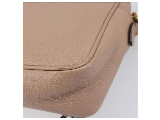 Borsa a tracolla Miu Miu in pelle beige e oro autentica 202924A D'oro - vista 16