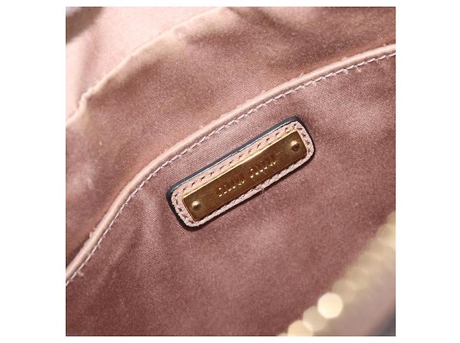 Borsa a tracolla Miu Miu in pelle beige e oro autentica 202924A D'oro - vista 20