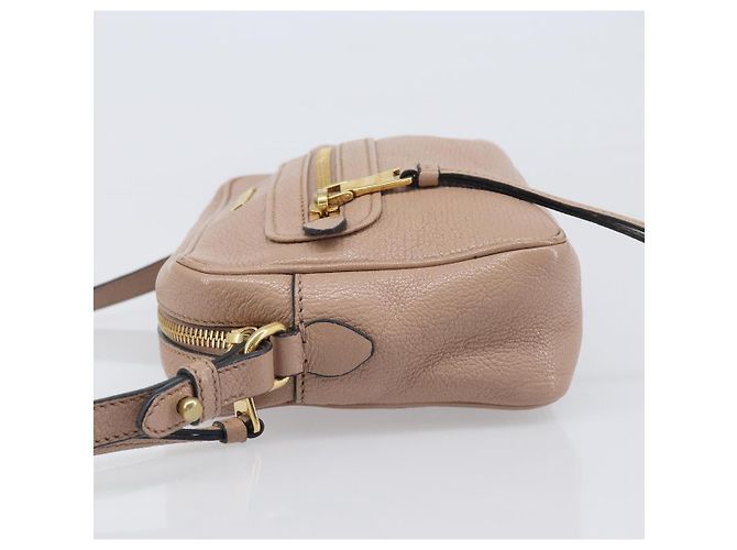 Borsa a tracolla Miu Miu in pelle beige e oro autentica 202924A D'oro - vista 4