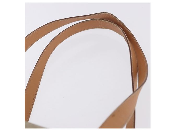 Céline CELINE Macadam Canvas Schultertasche PVC Beige Gold Auth 199837V Golden - Ansicht 14