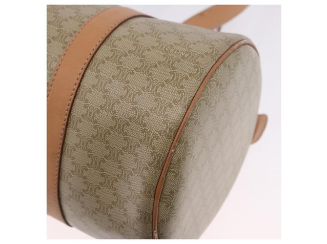 Céline CELINE Macadam Canvas Schultertasche PVC Beige Gold Auth 199837V Golden - Ansicht 15