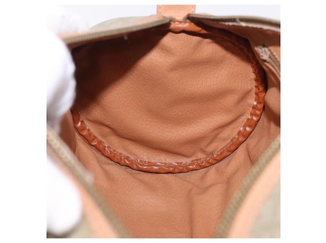 Céline CELINE Macadam Canvas Schultertasche PVC Beige Gold Auth 199837V Golden - Ansicht 20