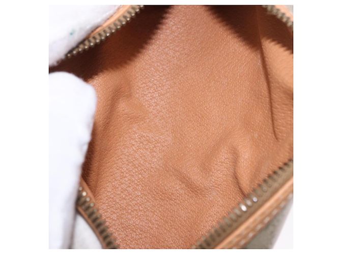 Céline CELINE Macadam Canvas Schultertasche PVC Beige Gold Auth 199837V Golden - Ansicht 25
